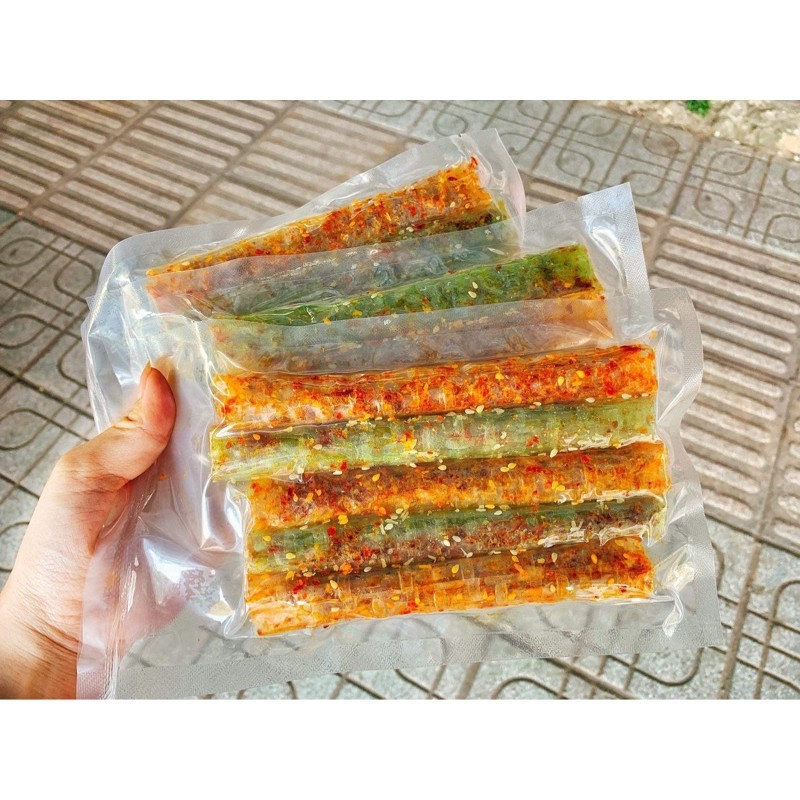 [5 cuốn] - BÁNH TRÁNG PHÔ MAI SỮA MIX LÁ DỨA hút chân không