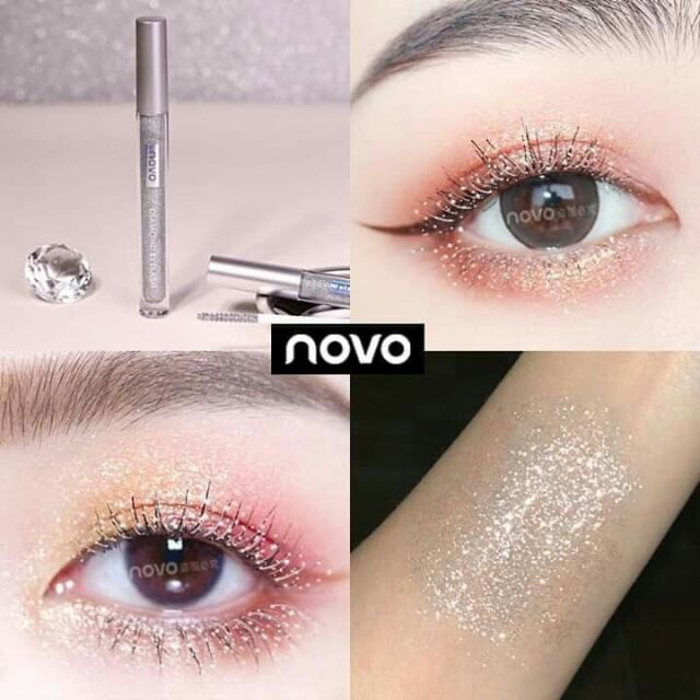 [Sẵn sll] Mascara Novo chuốt mi có nhũ mắt lấp lánh