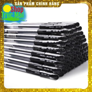 Sét 100 bút bi nước văn phòng 0,5mm mực đều nét chữ đẹp đủ màu đỏ, đen, xanh