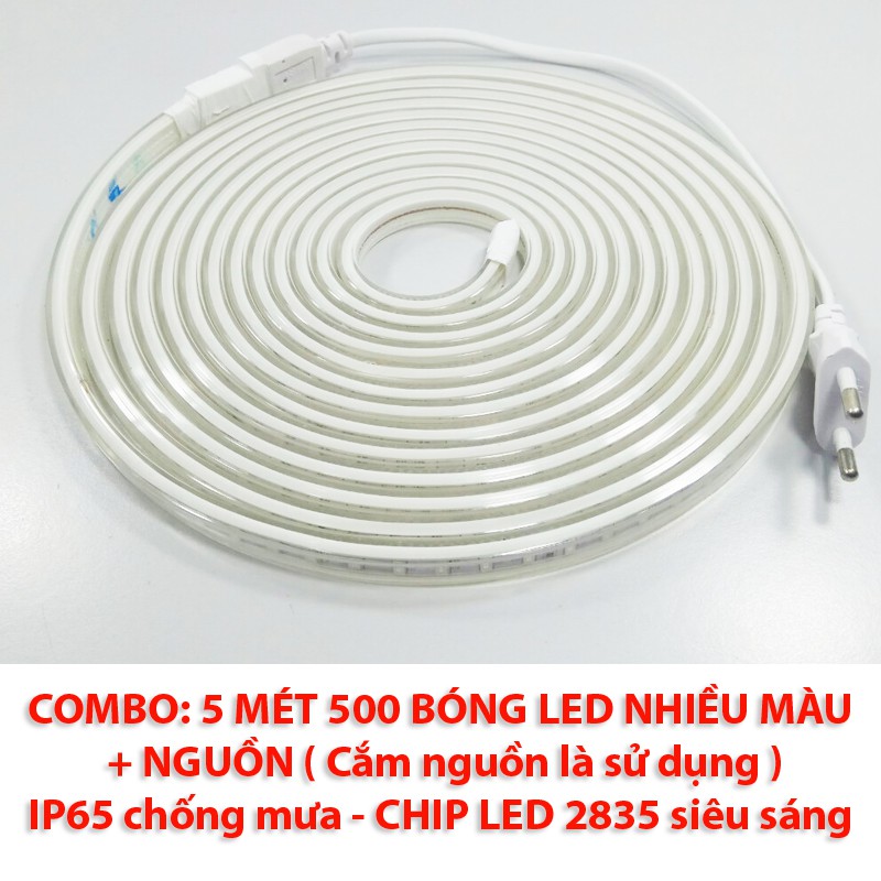 Bộ Dây LED Nhiều Màu 5 Mét Chống Mưa - 500 bóng LED