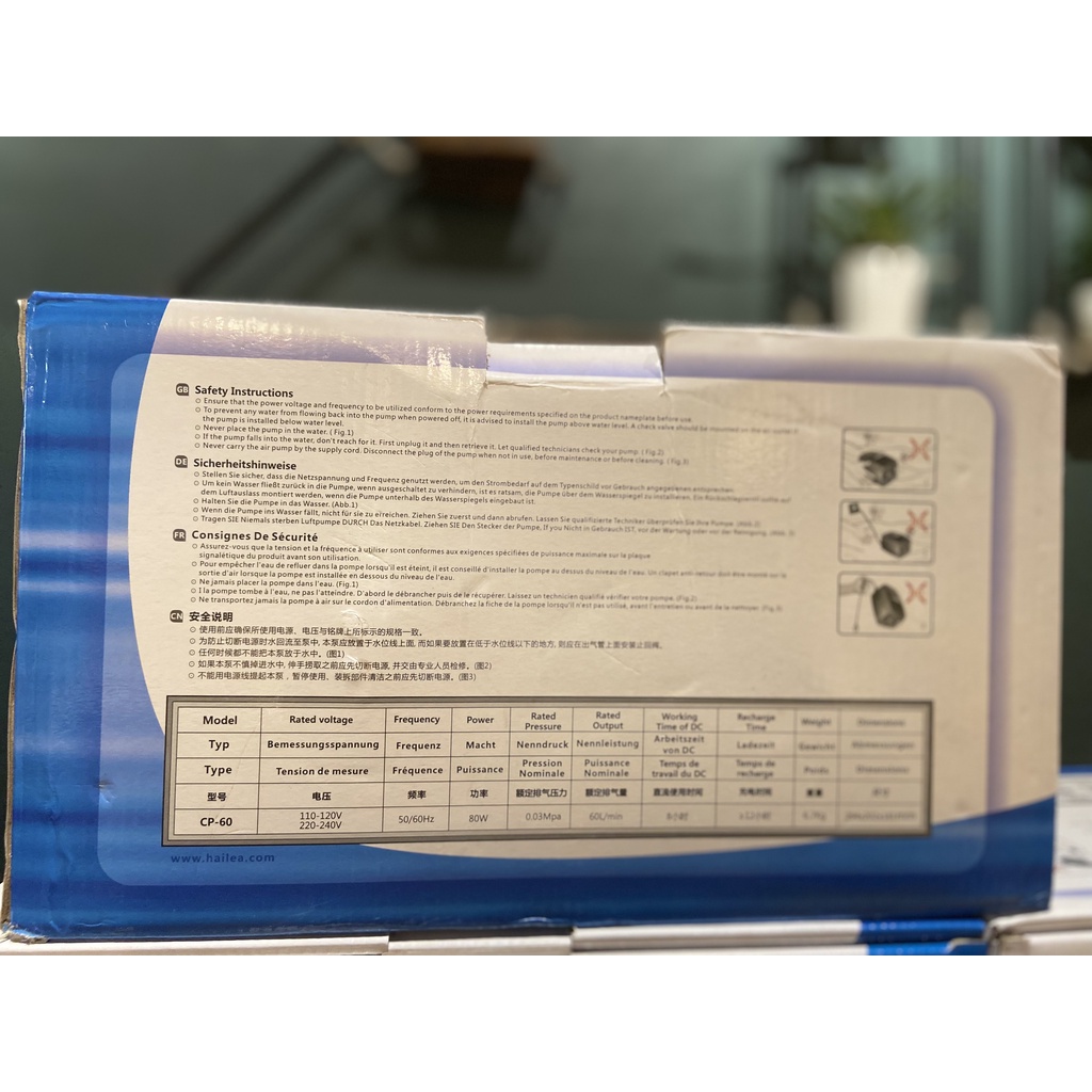 Máy sủi tích điện HAILEA, máy sủi cho hồ ao, hồ , bể cá cảnh hồ cá Koi, máy sủi tích điện đến