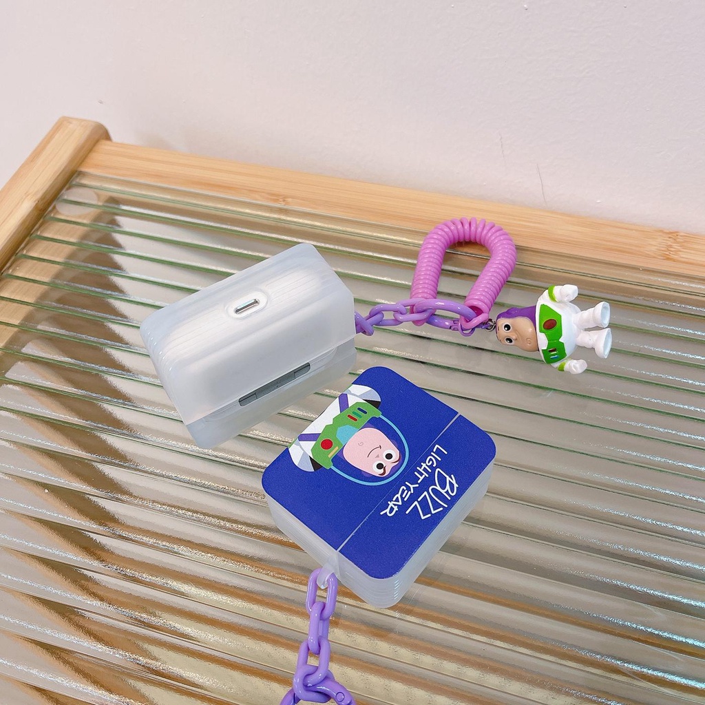 Vỏ Bảo Vệ Hộp Sạc Tai Nghe Bluetooth AirPods 1 2 pro 3 2021 gen3 Bằng Silicon Hình Toy Story Dễ Thương Kèm Móc Khóa
