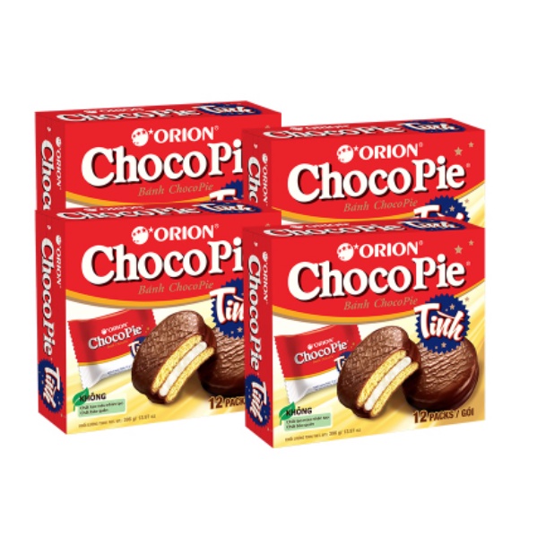 Combo 4 hộp bánh Orion ChocoPie Tình vị truyền thống (396g x 4)