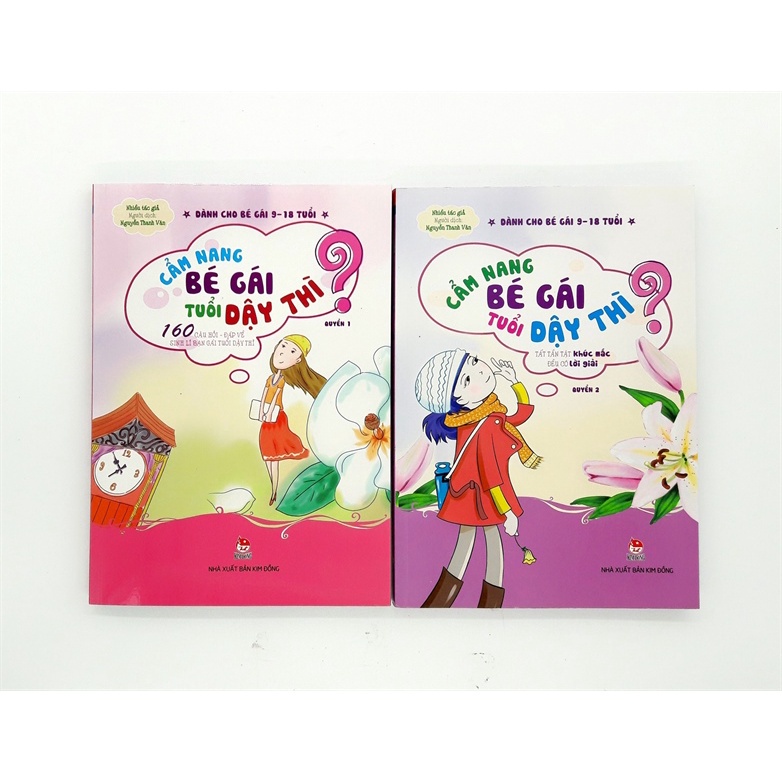Sách Cẩm nang bé gái tuổi dạy thì 2 cuốn NXB Kim Đồng