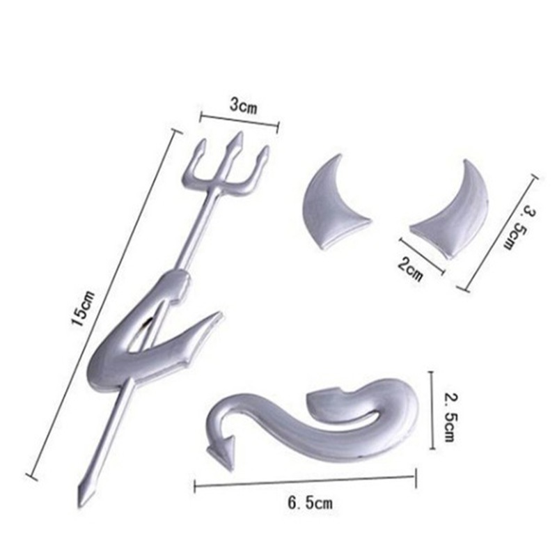 Miếng Dán Trang Trí Ngoại Thất Xe Hơi Hình Quỷ Nhỏ 3d Dễ Thương