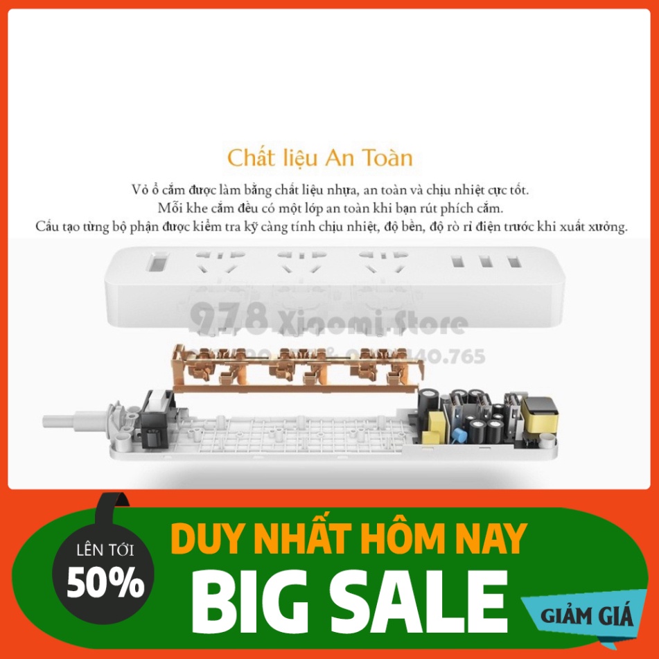 SẢN PHẨM CHÍNH HÃNG Ổ điện Xiaomi Power Strip - Ổ kết nối điện XIAOMI POWER STRIP ....