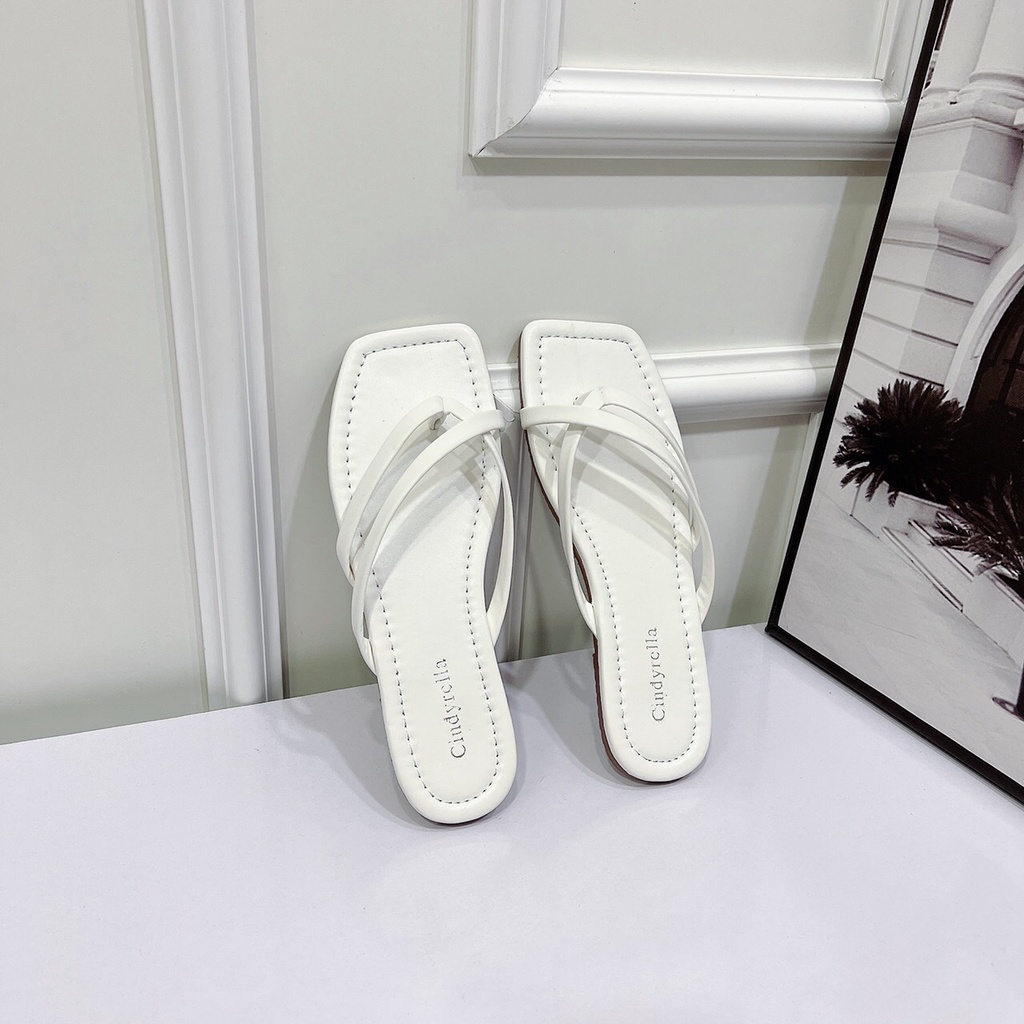 Dép xỏ ngón bản kẹp nữ đủ màu đế xẹp chất da mềm mịn form đẹp lên chân cực xinh - Chị Chảnh Store