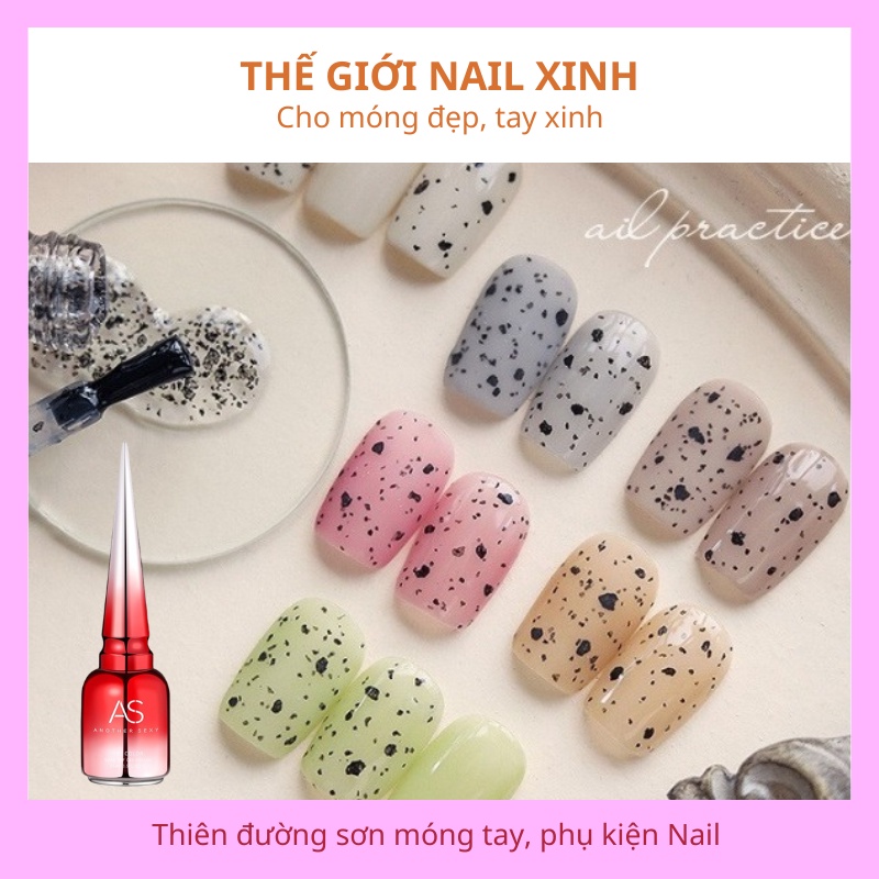 Sơn top trứng cút móng tay gel As phụ kiện nail 15ml