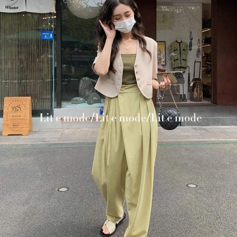 Áo Khoác Cổ Chữ v Tay Ngắn Thời Trang Mùa Hè Phong Cách Mới Dành Cho Nữ | BigBuy360 - bigbuy360.vn