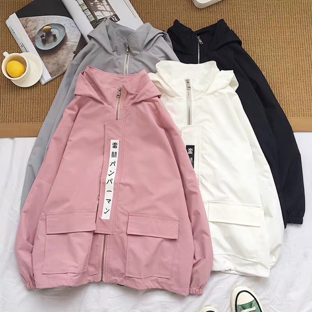 [Mã WASKT304 giảm 15% tối đa 30K đơn 99K] Áo khoác kaki túi hộp unisex Chữ Hàn, nam nữ phong cách ulzzang Wind | BigBuy360 - bigbuy360.vn