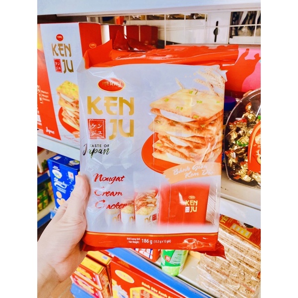 BÁNH QUY HÀNH KẸP KEM KENJU hộp 300g