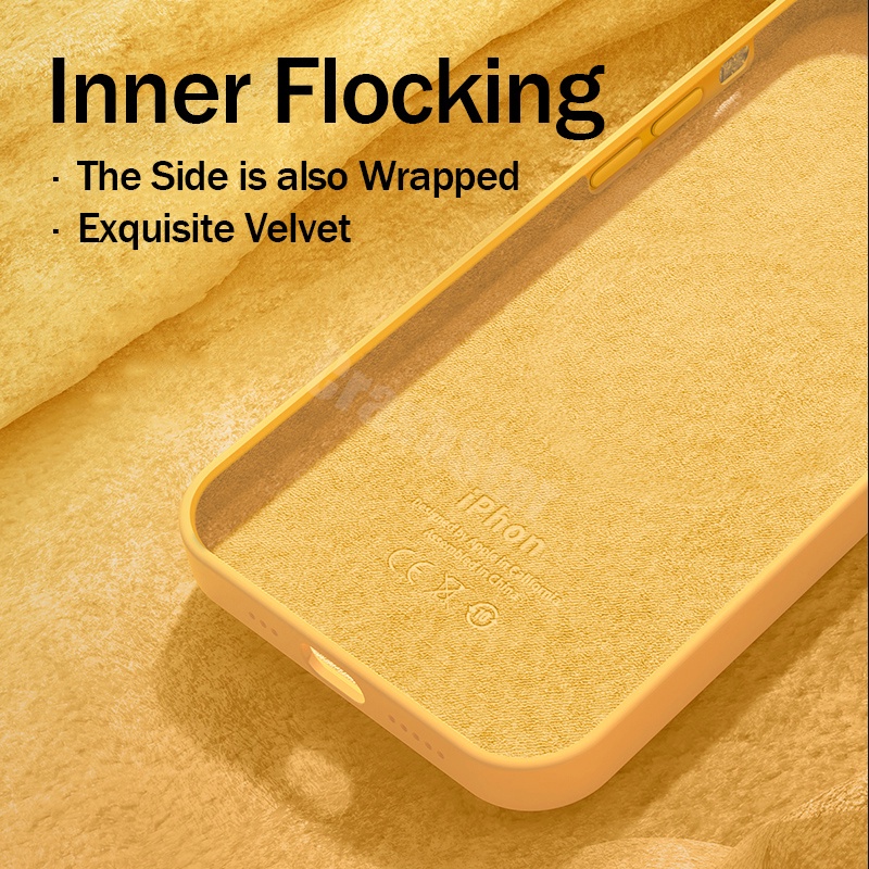 Ốp Điện Thoại Silicon Mềm Dẻo Màu Trơn Cho iPhone 14 13 12 11 Pro Max Mini XS XR X 8 7 6 6S Plus + SE 2020