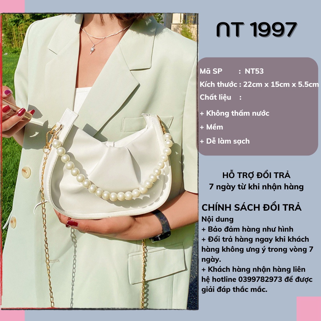 Túi sách nữ đeo chéo kẹp nách thời trang mini dây xích