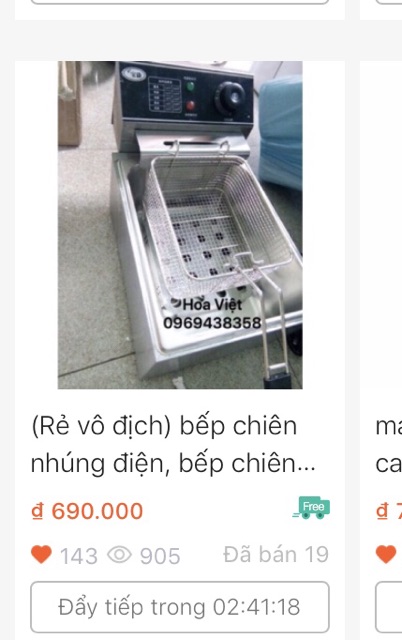 (Tặng rổ chiên 180k) Bếp chiên nhúng điện ZL-81A