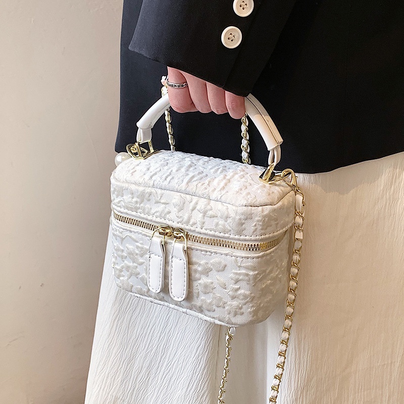 Túi Đeo Vai Có Khóa Kéo Đính Ngọc Trai Thời Trang Cho Nữ