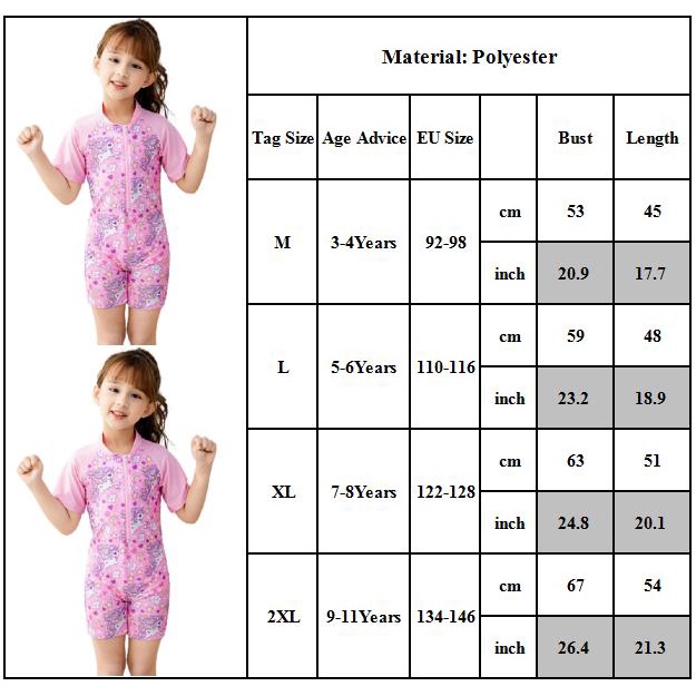 Bộ Đồ Bơi Dễ Thương Cho Bé Gái