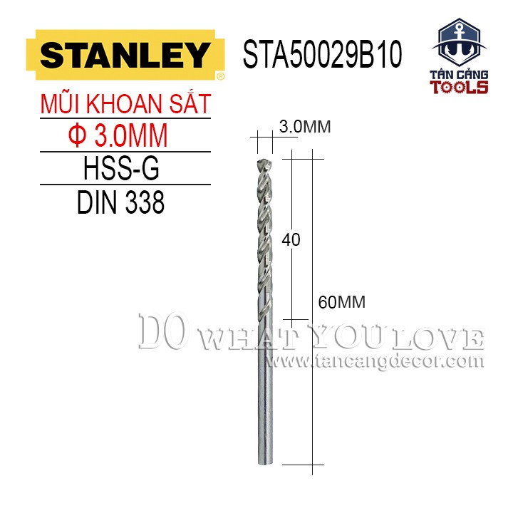 HỘP MŨI KHOAN SẮT STANLEY STA50029B10