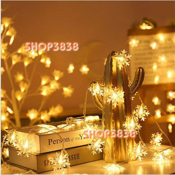Lựa Nguồn( Pin- USB- Điện)Dây Đèn Led Bông Tuyết Dài 6M - 40 Bóng | BigBuy360 - bigbuy360.vn