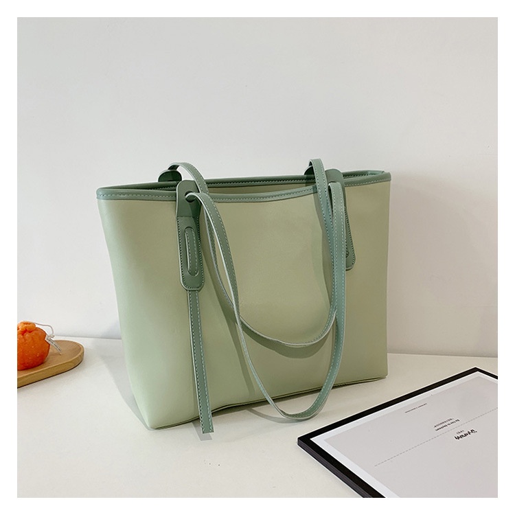 Túi Tote Đeo Vai Màu Trơn Cỡ Lớn 2022 Thời Trang Mùa Xuân Cho Nữ
