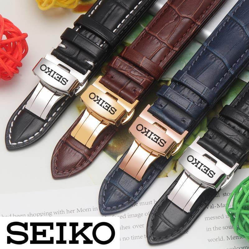 Dây Đeo Đồng Hồ Bằng Da Cá Sấu 19 / 20mm Dành Cho Nam Và Nữ Seko Seiko