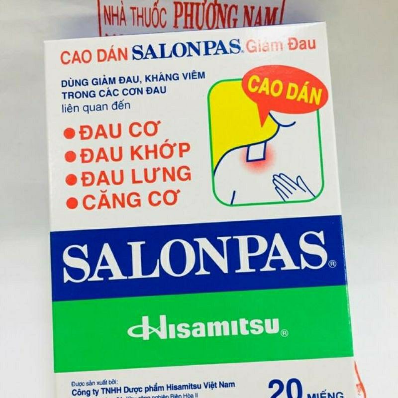 Cao dán Salonpas Hộp 20 miếng