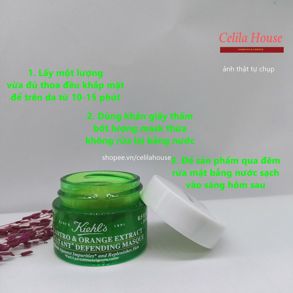 Mặt nạ ngủ thải độc Kiehl’s Cilantro & Orange Extract Pollutant Defending Masque 14ml