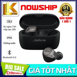 Jbl - Tai nghe bluetooth Jabra Elite 75T cao cấp âm thanh cực đỉnh kiêm cốc sạc pin trâu nghe thả ga. bảo hành 1 năm.