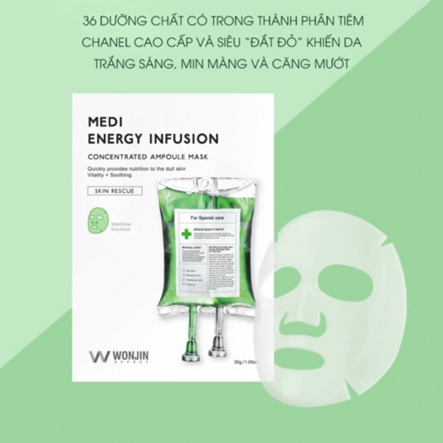 Mặt nạ phục hồi da Wonjin Effect truyền năng lượng Medi Energy Infusion Mask