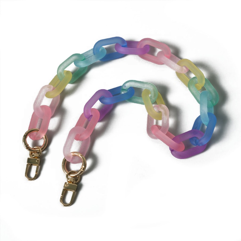 Dây Đeo Túi Xách Dạng Chuỗi Bằng Acrylic Dày Dặn Nhiều Màu Thời Trang