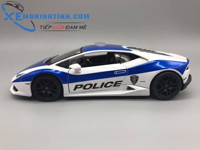 Xe Mô Hình Lamborghini Huracan Lp610-4 Police 1:24 Maisto (Trắng Xanh)