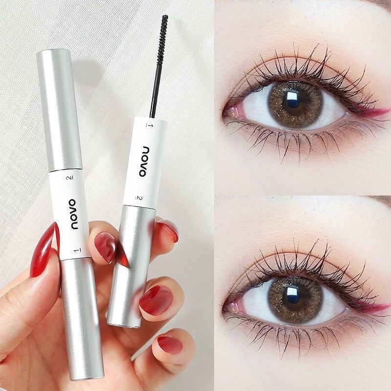 NOVO eyelash raincoat set primer mascara làm dày cong không thấm nước kéo dài mi mà bị nhòe