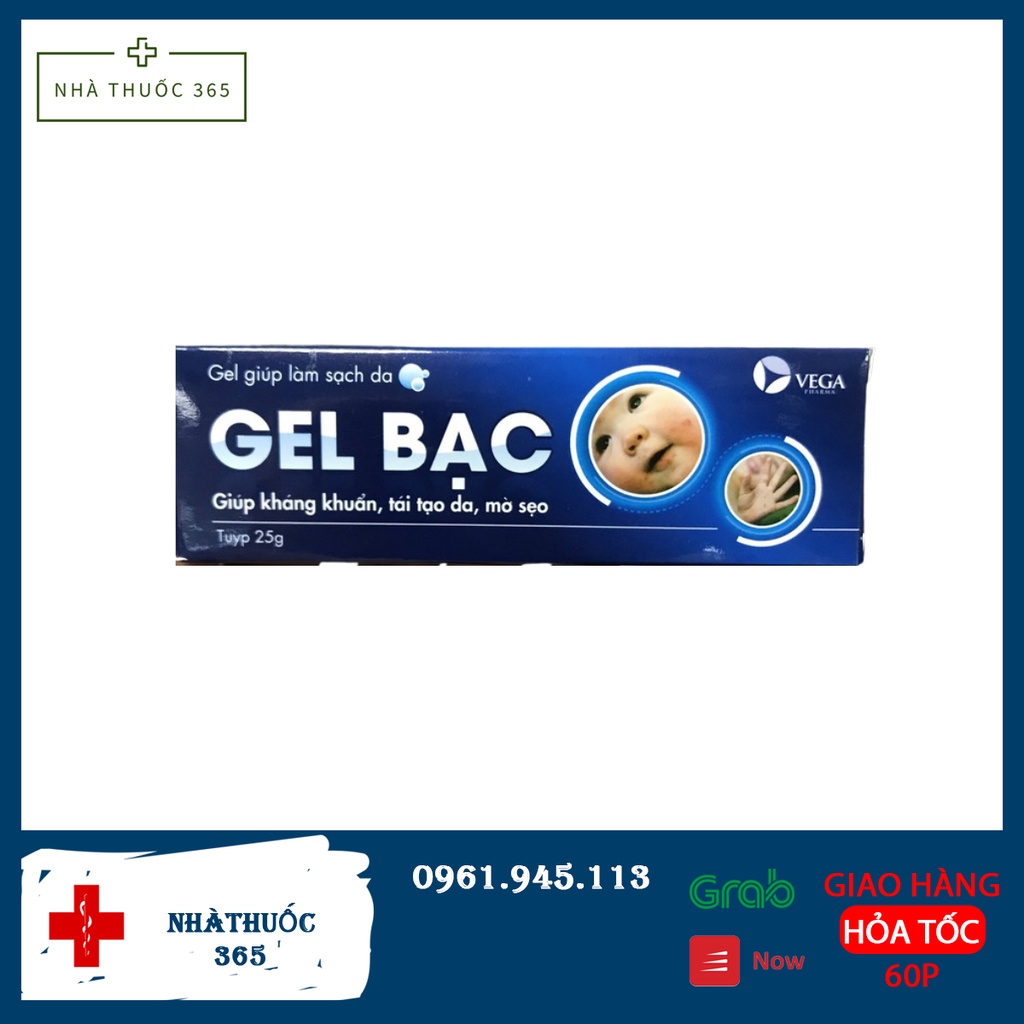 Kem bôi da Gel bạc Vega- Tuýp 25g