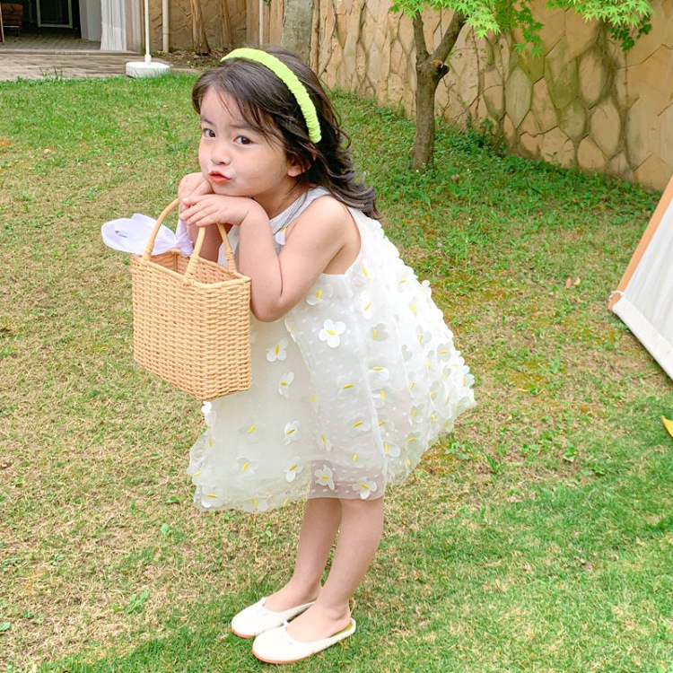 Váy cho bé gái trang trí ruy băng nơ dễ thương