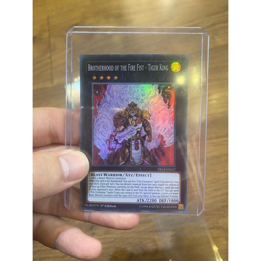 [ Dưa Hấu Yugioh ] Lá bài thẻ bài Brotherhood Of The Fire Fist Tiger King – Super Rare - Tặng bọc bài nhựa bảo quản