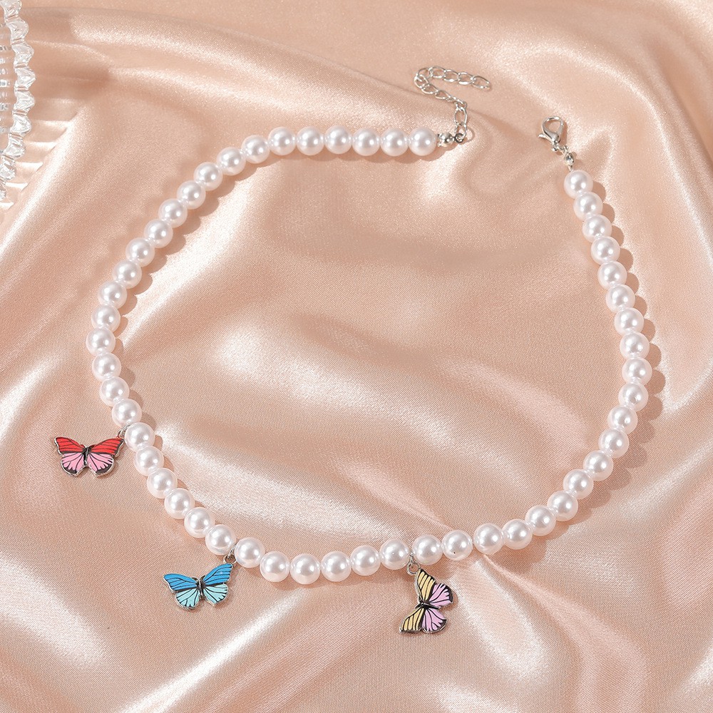 BUTTERFLY vòng cổ Hợp Kim Mặt Hình Bươm Bướm Xinh Xắn Cho Nữ