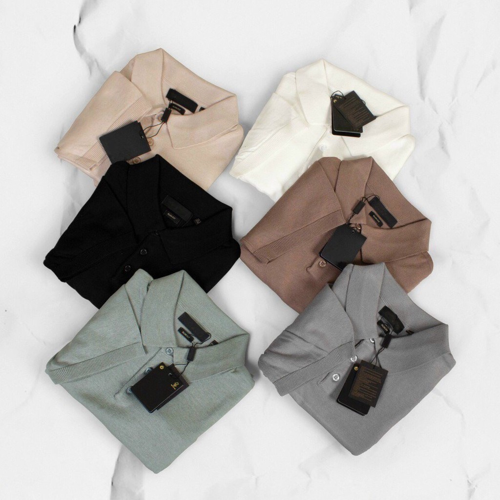 Áo polo nam Leo Vatino vải dệt len co giãn tay ngắn cổ bẻ bộ nhiều màu lịch lãm PLMD24