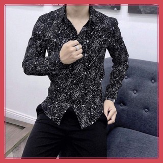 ÁO SƠ MI SAO HỌA TIẾT MÀU ĐEN Sơ Mi #Sao