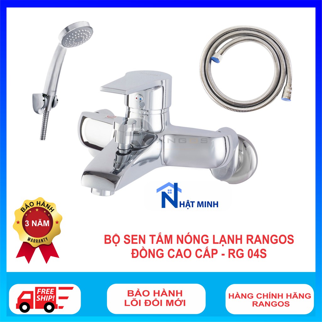 Bộ vòi sen, bộ sen tắm cao cấp Rangos RG-04S, bảo hành 3 năm tem điện tử