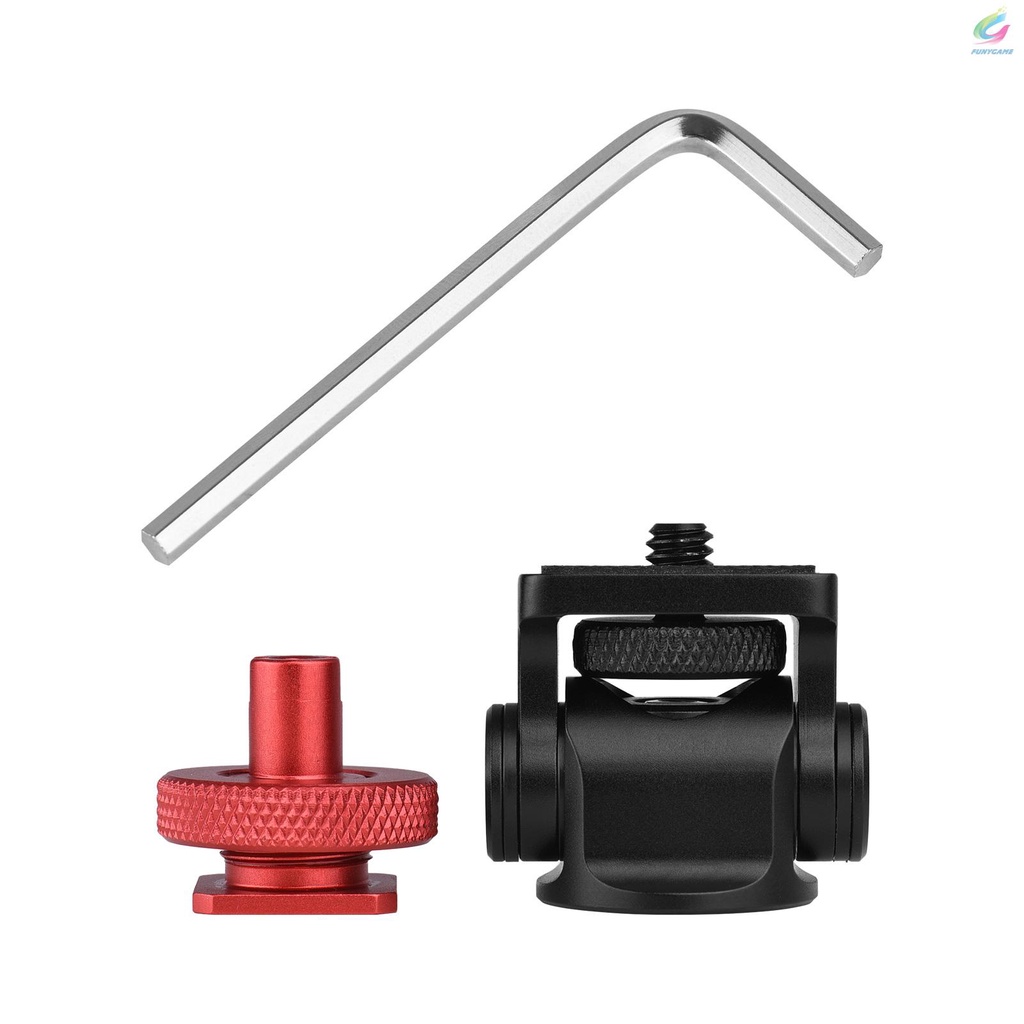 Đầu Chuyển Đổi Andoer Xoay 360 Độ Với Ốc Vít 1 / 4-inch Chuyên Dụng Cho Màn Hình Led / Micro