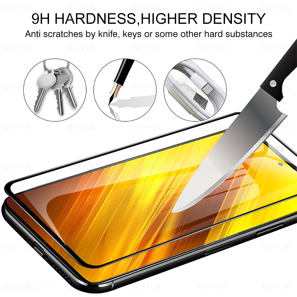 2 Kính Cường Lực Bảo Vệ Toàn Màn Hình Cho Xiaomi Poco X3 Nfc Mi Poco X 3 Pro Pocox3 Poko X3Nfc X3Pro