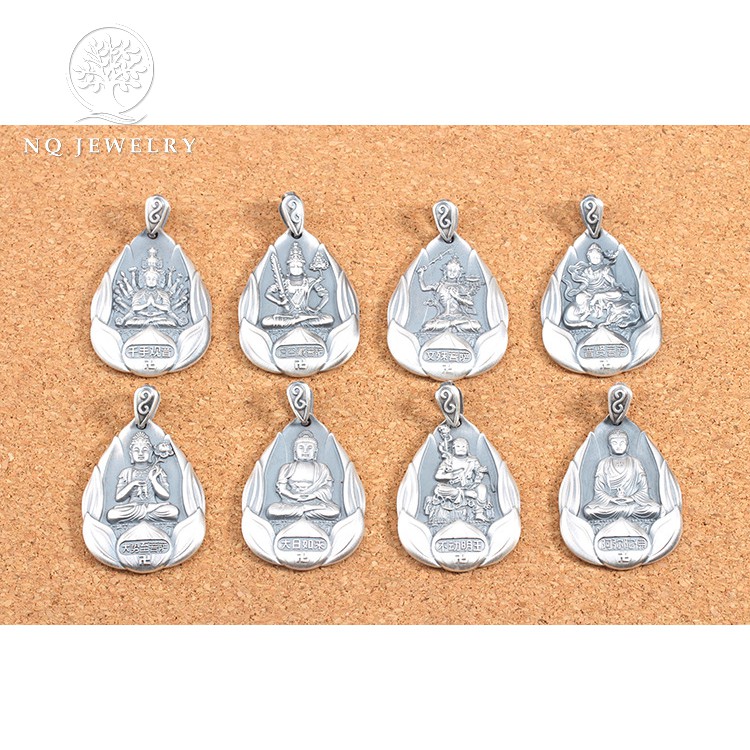 Mặt dây chuyền phật bản mệnh hộ mệnh phong thủy 12 con giáp - NQ Jewelry