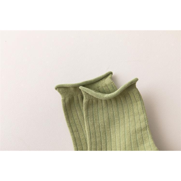 Vớ WAFNHA D483 cotton mỏng thoáng khí màu sắc đơn giản thời trang dành cho nữ