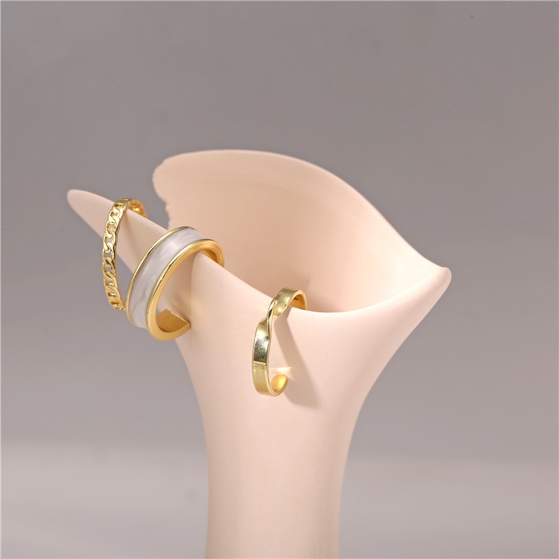 Set 3 nhẫn IF YOU bạc phong cách cổ điển thời trang cho nữ