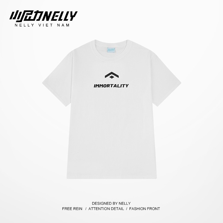 Áo thun tay lỡ NELLY unisex form dáng rộng immoratality