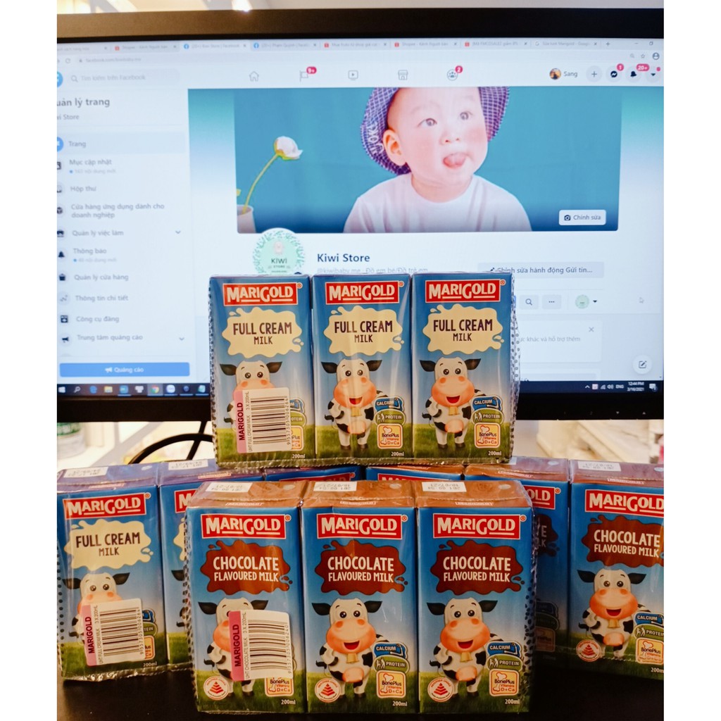 Sữa tươi Marigold Singapore lốc 3 hộp x 200ml cho bé từ 1 tuổi
