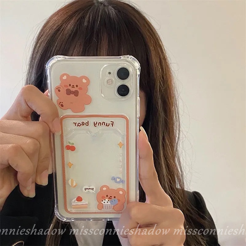 Ốp điện thoại MissConnie TPU mềm kiểu gấu/ thỏ thích hợp cho iPhone 7 8 6 6s Plus XR X XS Max 11 12 13 14 Pro Max SE
