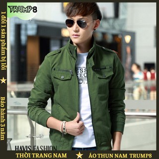 🌟BIG SALE 🌟 Áo khoác kaki nam phối hai túi ngang cực đẹp TRUMP8