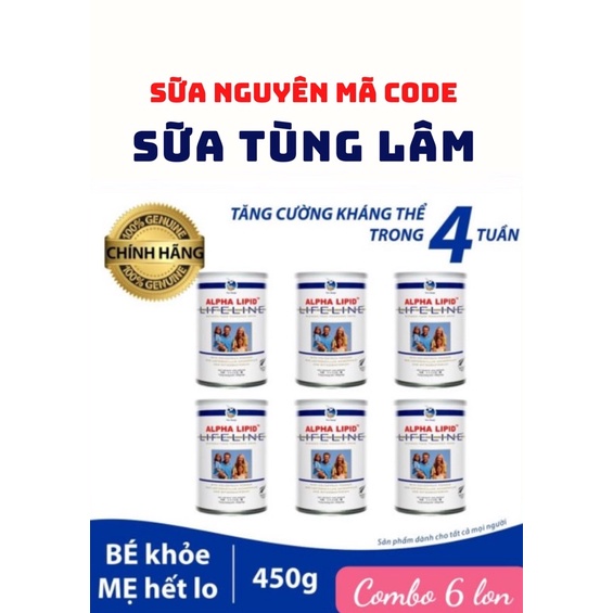 [Combo 1 Thùng 6 Hộp] Sữa Non Alpha Lipid Nguyên Mã Code 450g Của New Zealand