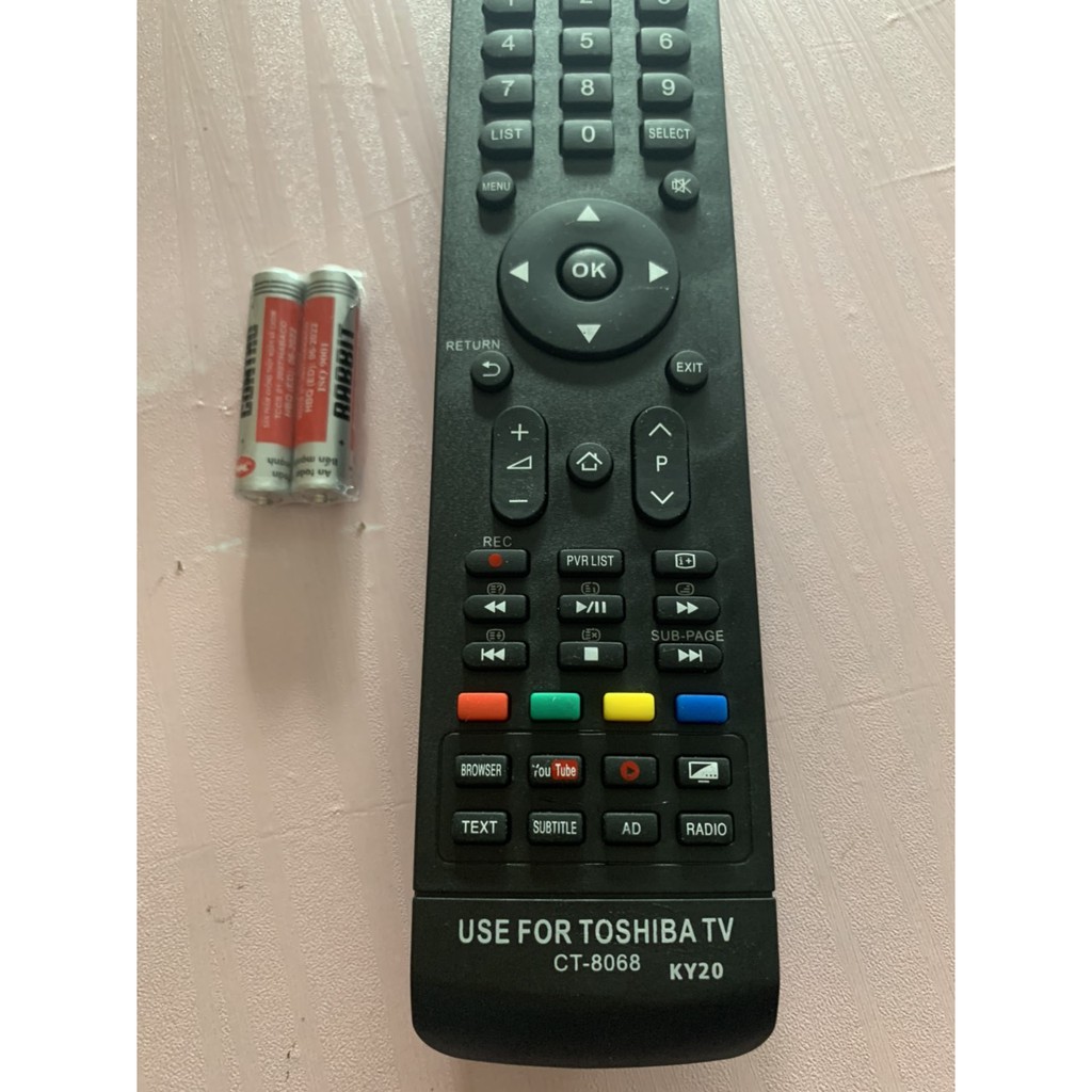 REMOTE ĐIỀU KHIỂN TIVI TOSHIBA SMART CT-8068 CÓ NÚT YOUTUBE