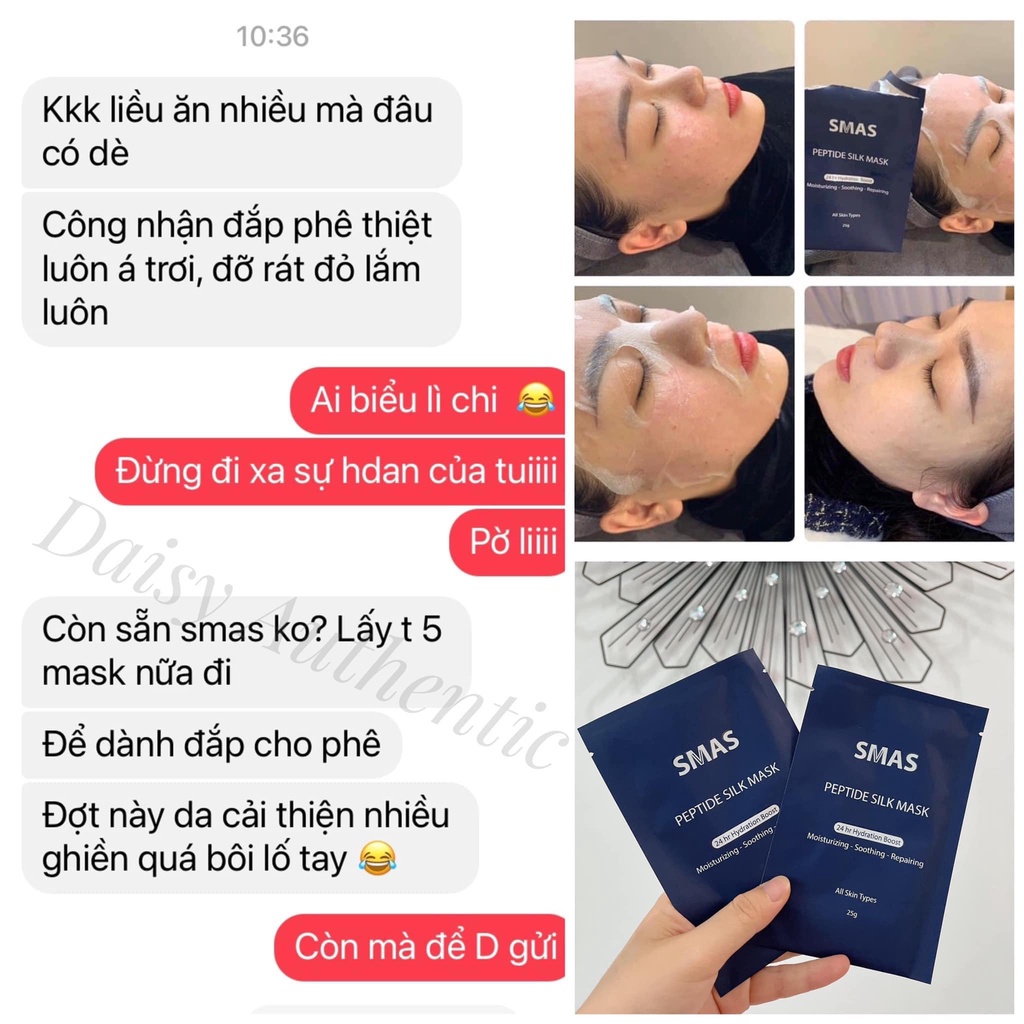 Mặt nạ Smas Peptide Silk Mask cấp ẩm làm dịu da